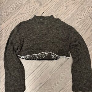 Zara Dark gray cropped sweater